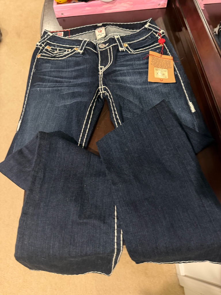 True Religion Dark Blue Women's Becky’s Super T Boot Leg Size 30 Nwt